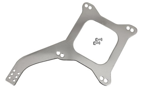 Trans-Dapt Performance Carburetor Linkage Plates 2333 Throttle Cable Bracket, Carb Plate, Chrome, Holley and AFB Square Bore, Each