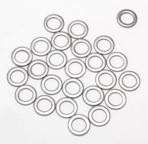 Trans-Dapt Performance AN Series Washers 9277 Washer, Flat Series, Stainless Steel, Polished, .375 in. I.D., Set of 25
