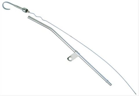 Trans-Dapt Performance Engine Oil Dipstick and Tube Kits 9225 with Tube, Engine, Steel, Chrome, 23.00 in. Length, Dodge, Mopar, Big Block, Each