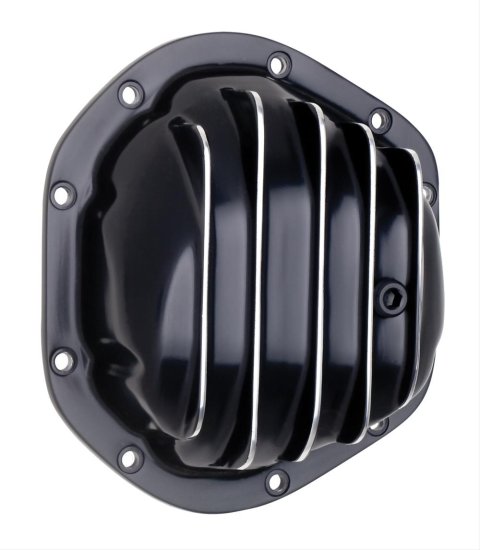 Trans-Dapt Performance Finned Aluminum 10 Bolt Dana 44 Differential Cover 9932 Cover, Aluminum, Black Powdercoated/Polished, Dana, 44, Ford, Kit