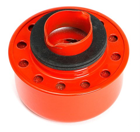 Trans-Dapt Performance Products Valve Cover Breathers 9950 2 3/4" TWIST-IN BREATHER CAP- CHEVY ORANGE POWDERCOAT