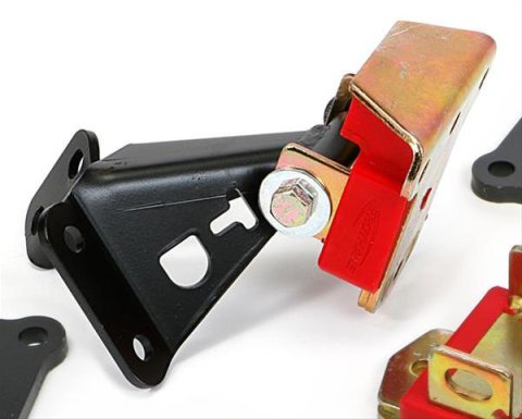 Trans-Dapt Performance Engine Swap Motor Mounts 4200 Mounts, Swap, Black Steel Brackets, Red Polyurethane Bushings, Chevy, 4.8L, 5.3L, 6.0L, Kit