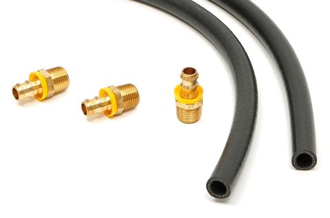 Trans-Dapt Performance Oil Filter Relocation Hose Kits 1032 Hose, Relocation, 24 in. Long x 1/2 in. Diameter, 1/2 in. NPT Male Ends, Kit