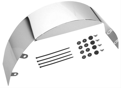 Trans-Dapt Performance Radiator Fan Shrouds 9454 Shroud, Steel, Chrome, 20 in. Diameter, 5.5 in. Depth, Universal, Each