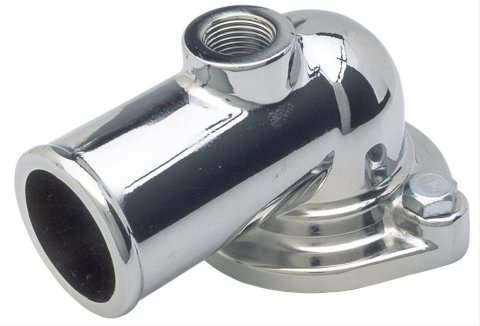 Trans-Dapt Performance Chrome Water Necks 9415 Neck, Zinc Alloy, Plated, O-Ring, 90 Degree, Ford, 429/460, Each