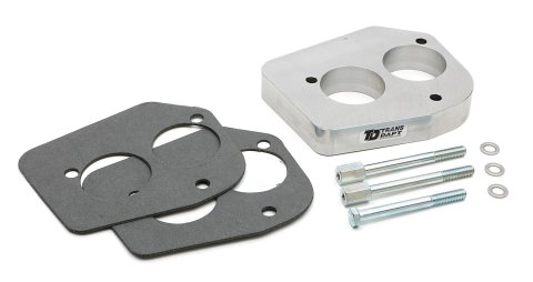 Trans-Dapt Performance Smooth Bore TBI Spacers 2736 Throttle Body Spacer, Bore, Aluminum, Natural, 1 in., Chevy, GMC, Pickup/SUV, Each