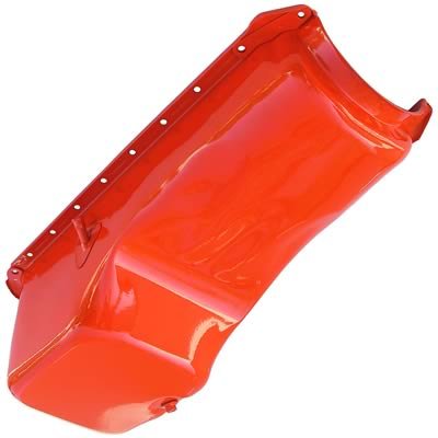 Trans-Dapt Performance OEM Replacement Oil Pans 9921 Pan, Steel, Orange Powdercoated, 4 qt., Chevy, Big Block, Each