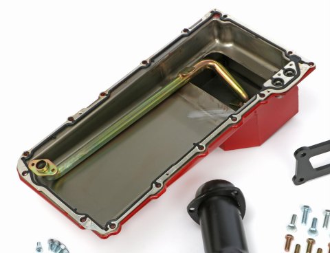 Trans-Dapt Performance Swap-In-A-Box Complete Engine Swap Kits for 1975-1981 CAMARO, FIREBIRD - 42031 Kits, Complete, Mid-length Natural Steel Headers, Motor Mounts, Red Oil Pan, Chevy, Pontiac, 4.8L, 5.3L, 6.0L, Kit