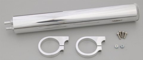 Billet Specialties Overflow Tanks 77113 Tank, 10 oz., Round, Smooth, Aluminum, Polished, 5/16 in. Hose Barb Inlet/Outlet, Universal, Each