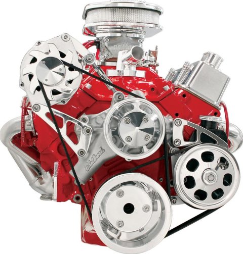 Billet Specialties Serpentine Conversion Pulley Kits FM2111PC Kit, Serpentine, Aluminum, Polished, Chevy, Small Block, Kit