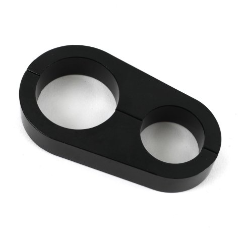 Billet Specialties Hose Separators BLK68425 Separator, Aluminum, Black Anodized, 0.734 in, 0.969 in. Holes, Each