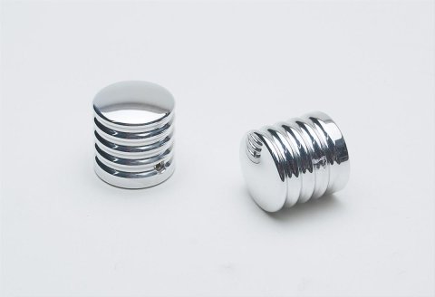 Billet Specialties Windshield Wiper Post Covers 248815 Covers, Ribbed, Aluminum, Polished, Post-Style, Pair