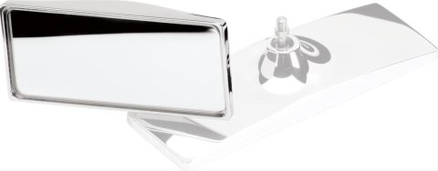 Billet Specialties Rear View Mirror Heads 73420 Head, View, Rectangular, Aluminum, Polished, Manual, Universal, Each