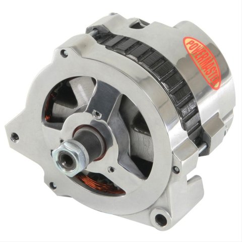 Billet Specialties Tru Trac Alternators 12045 Alternator, 12 V, 170 amps, One-wire Capable, Polished, Internal Regulator, Chevy, Chrysler, Dodge, Ford, Each
