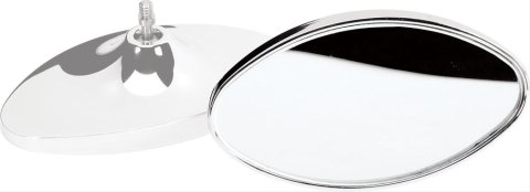 Billet Specialties Rear View Mirror Heads 73520 Head, View, Oval, Aluminum, Polished, Manual, Universal, Each