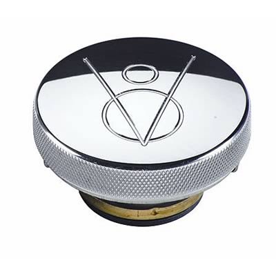 Billet Specialties Radiator Caps 75420 Cap, Aluminum, Polished, Round, V8 Logo, 16 psi, Each
