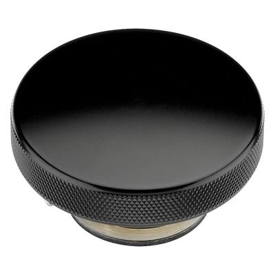 Billet Specialties Radiator Caps BLK75120 Cap, Aluminum, Black Anodized, Round, Plain, 16 psi, Each