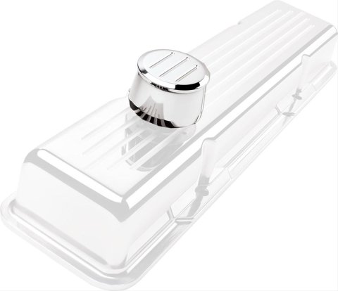 Billet Specialties Valve Cover Breathers 20820 Breather, Push-In, Round, Aluminum, Polished, Ball-Milled, Each