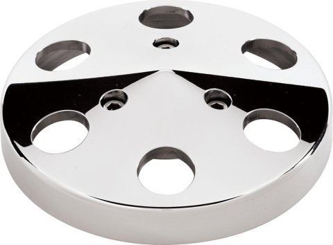 Billet Specialties Air Conditioning Clutch Covers 87120 Pulley Cover, Conditioner Clutch, Aluminum, Polished, Fits Sanden 508-Style Compressors, Each