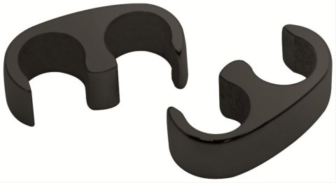 Billet Specialties Plug Wire Separators 69682 Ignition Looms/Separators, Aluminum, Black Anodized, Clamp-in, Pair