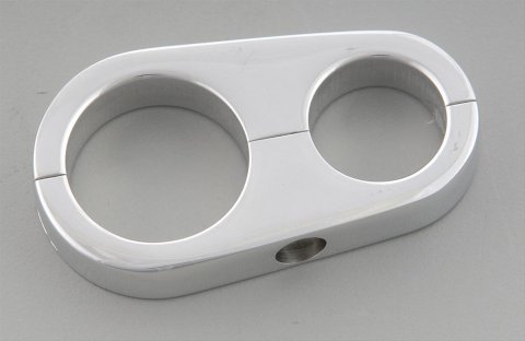 Billet Specialties Hose Separators 68425 Separator, Aluminum, Polished, One .734 in. Hole/One .969 in. Hole, Each