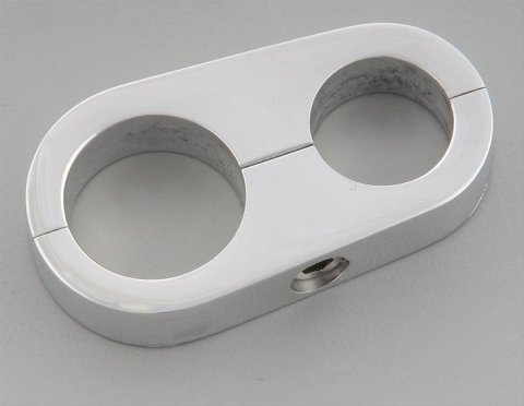 Billet Specialties Hose Separators 68325 Separator, Aluminum, Polished, One .625 in. Hole/One .781 in. Hole, Each