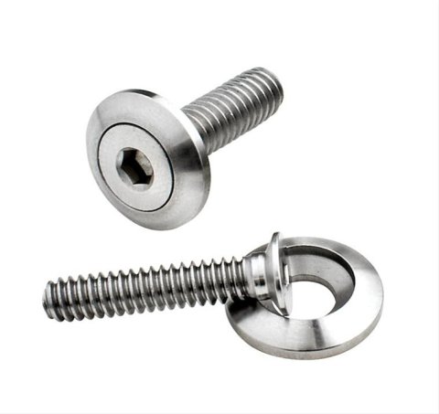 Billet Specialties Pro-Bolts 66115 Fender Bolts, 5/16 in.-18 RH Thread, 1 in. Washer Diameter, Stainless Steel, Natural, Pair