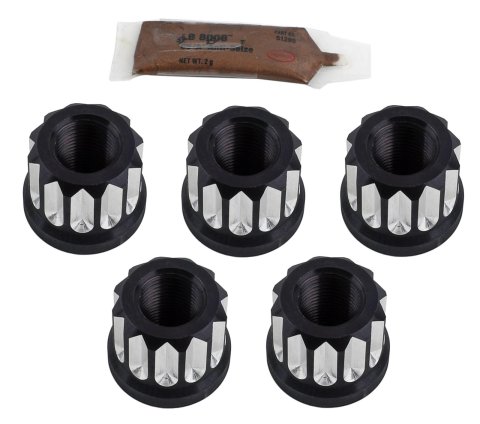 Billet Specialties Race Lug Nuts LNRFN5818 Nut, Flange, 5/8-18 RH, 12-Point, Aluminum, Set of 5