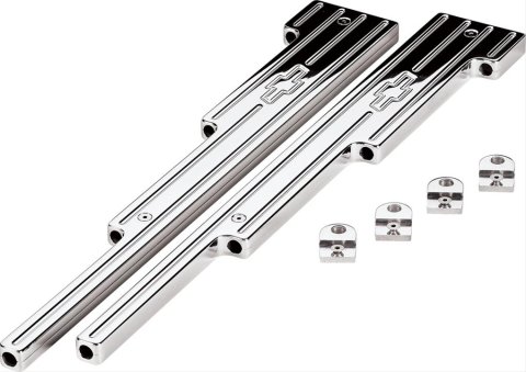Billet Specialties Wire Looms 69523 Ignition Loom/Separator, Bowtie, Aluminum, Polished, 8-9mm, Chevy, Kit