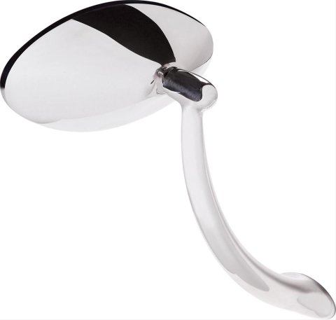Billet Specialties Side View Mirror Sets 74920 Mirrors, Aluminum, Polished, Manual Adjustment, Oval Shape, Pair