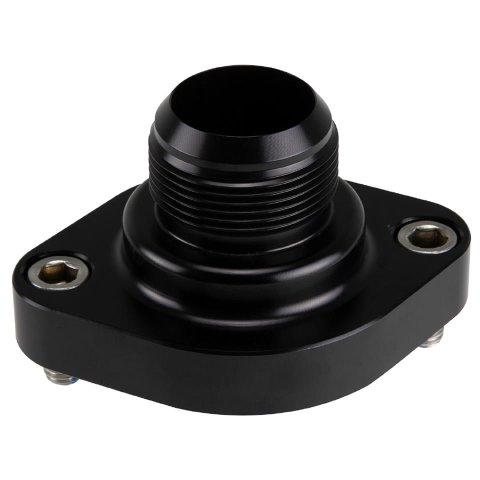 Billet Specialties Water Necks and Thermostat Housings BLK90825 THERMOSTAT HOUSING, THRMST HSG -20 AN STRAIGHT UP MOPAR APPL BLACK