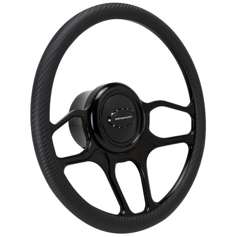 Billet Specialties Steering Wheel Wraps BLK30102 Wrap, STEER WHL 1/2 WRAP 14" WIN LITE BLACK