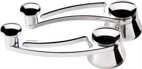 Billet Specialties Window Cranks 46520 Cranks, Door Window, Aluminum, Polished, 1/2 in. Round Spline, GM/Ford, Pair
