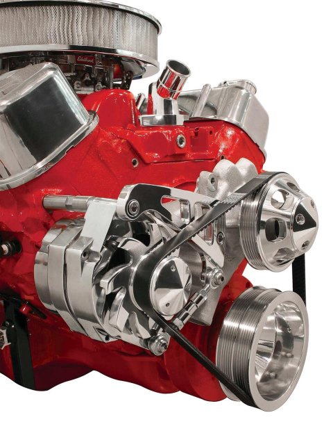 Billet Specialties Polished Alternator Brackets FM0207PC Bracket, Aluminum, Polished, Water Pump Mount, Long Water Pump, Chevy, Big Block, Kit