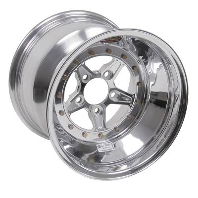 Billet Specialties Comp 5 Series Polished Wheels 15x10 Wheel, 5, Aluminum, Polished, 15 in. x 10 in., x 4.75 in. Bolt Circle, 5.0 in. Backspace, Each