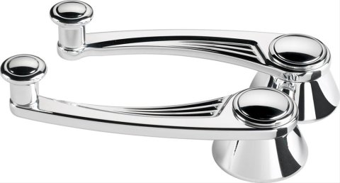 Billet Specialties Window Cranks 46525 Cranks, Door Window, Aluminum, Polished, 1/2 in. Round Spline, Pair