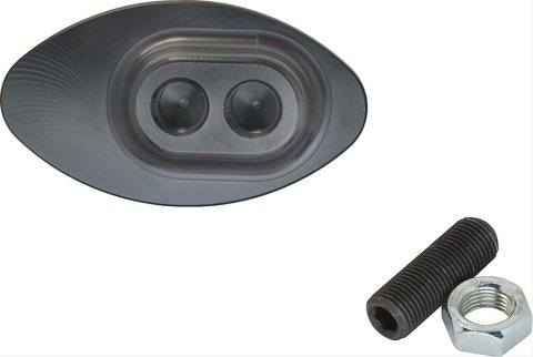 Billet Specialties Pedal Pads 199335 Brake or Clutch Pad, Aluminum, Black Anodized, 1/2 in.-20 Stud, Each