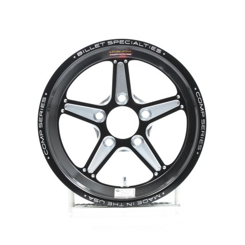 Billet Specialties Comp 5 Series Black Wheels 15x3.5 Wheel, 5, Aluminum, Black, 15 in. x 3.5 in., x 4.75 in. Bolt Circle, 1.75 in. Backspace, Each