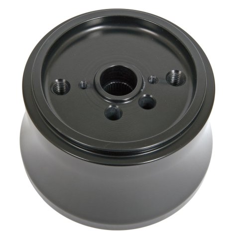 Billet Specialties Steering Wheel Hub Adapters BLK31322 Adapter, Aluminum, Black Anodized, 9-Bolt, GM, Each