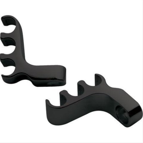 Billet Specialties Plug Wire Separators 69783 Separators, 3-wire, Aluminum, Black Anodized, Pair