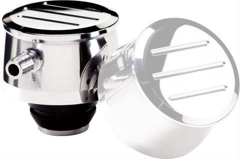 Billet Specialties Valve Cover Breathers 21820 Breather, PCV, Push-In, Round, Aluminum, Polished, Ball-Milled, Each