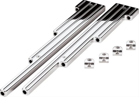 Billet Specialties Wire Looms 69520 Ignition Loom/Separator, Ball-Milled, Aluminum, Polished, 8-9mm, Chevy/Ford, Kit