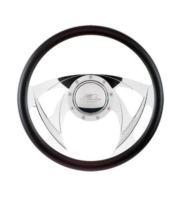 Billet Specialties Half-Wrap Steering Wheels 30955 Wheel, Half-Wrap, Sniper, Aluminum, Polished, 2-Spoke, 14 in. Diameter, 9-Bolt Mount, Each