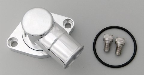 Billet Specialties Thermostat Housings 90220 Water Neck, Aluminum, Polished, 90 Degree, Chevy, Big Block, Small Block, Each