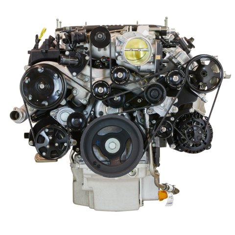 Billet Specialties Tru Trac Gen V LT4 Serpentine Systems with A/C BLK13500 Accessory Drive System, Serpentine, Black Anodized Finished, Power Steering, Air Conditioning, Chevy LT4, Kit
