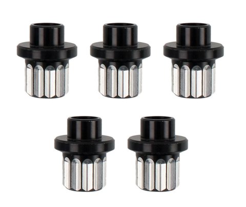 Billet Specialties Race Lug Nuts LNRMS122050 ug nuts, Aluminum, Black Anodized, 1/2 in.-20 RH in., 0.50 in. Shank, Open End, 12-Point, Set Of 5