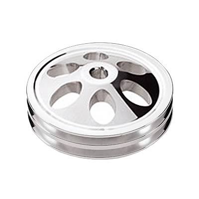 Billet Specialties Power Steering Pulleys 86520 Pulley, V-Belt, 2-Groove, Aluminum, Polished, .750 in. Bore, Chevy, Each