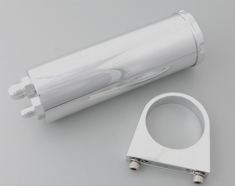Billet Specialties Power Steering Remote Reservoirs 77910 Reservoir, Remote, Aluminum, Polished, Smooth, Universal, Each