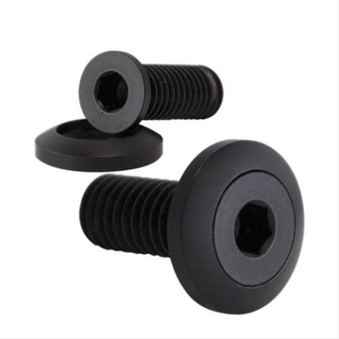 Billet Specialties Pro-Bolts BLK66110 Fender Bolts, 5/16 in.-18 RH Thread, 3/4 in. Washer Diameter, Stainless Steel, Black, Pair
