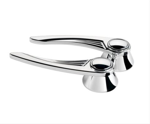 Billet Specialties Interior Door Handles 45325 Handles, Interior, Aluminum, Polished, Ball Milled, Square Shaft, Pair